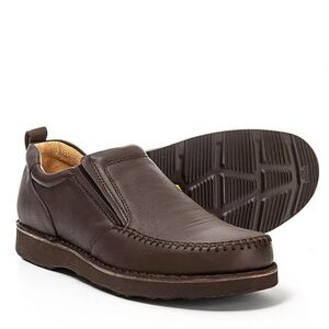Samuel Hubbard Shoes Mens 11.5 Getaway Slip-On Loafers Brown Portugual M1900-001